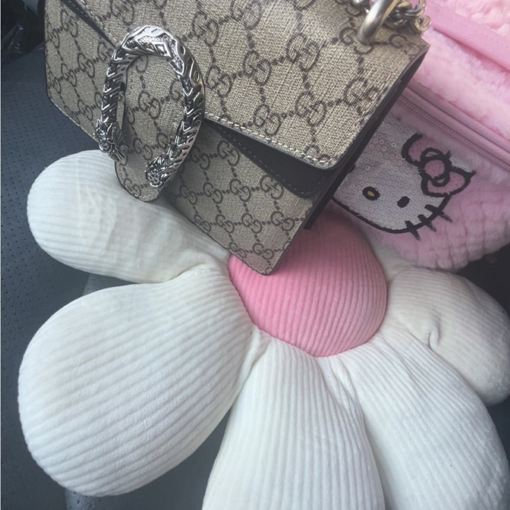 Gucci Beige and Black Monogram Bag